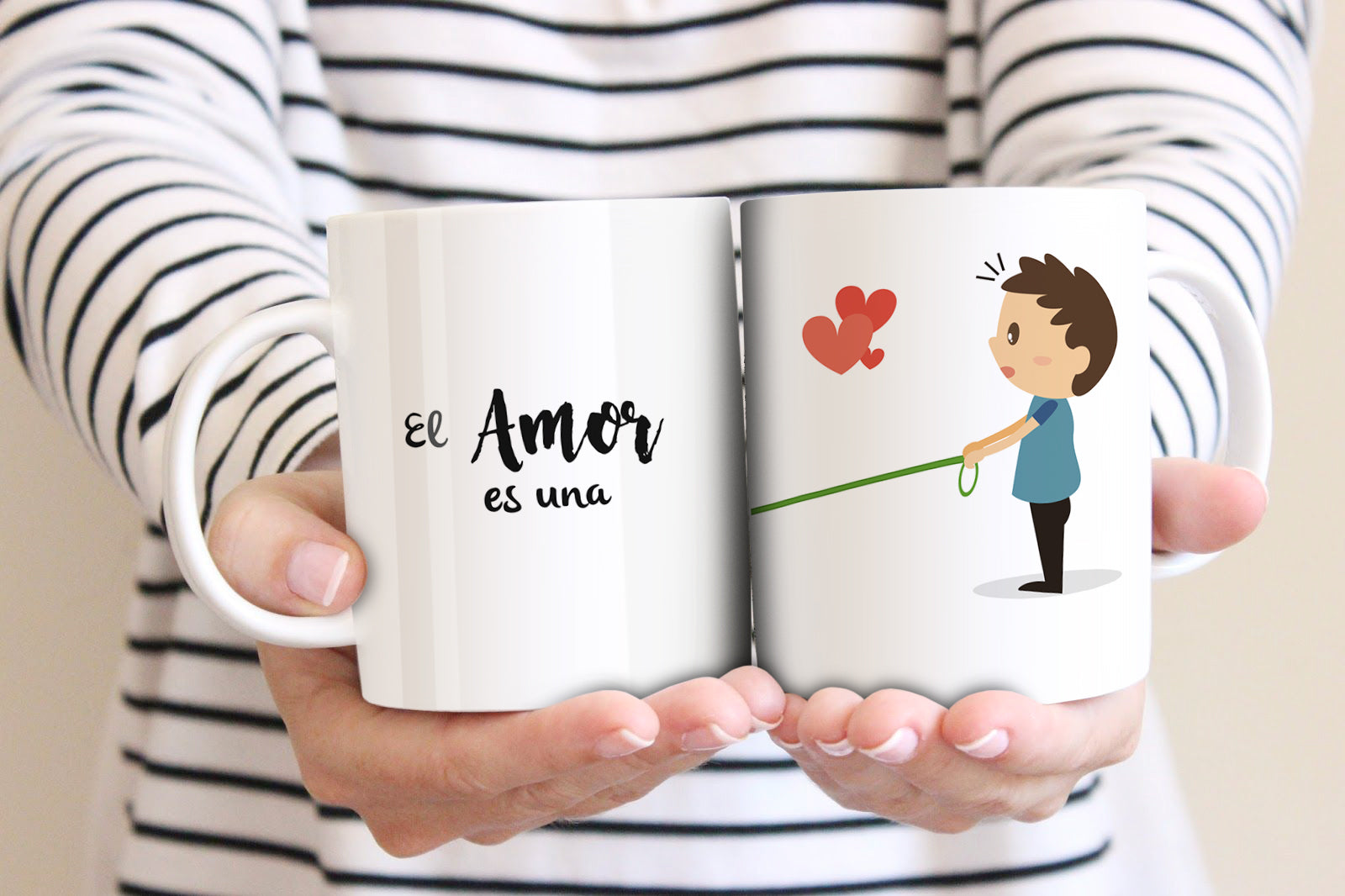 2 tazas "El amor es una casualidad del destino"