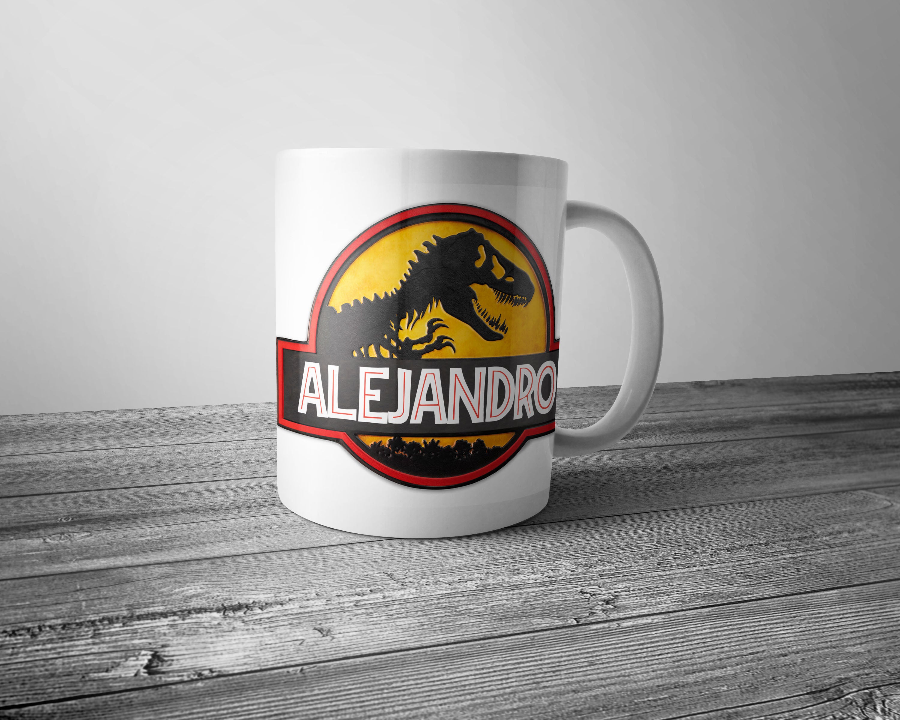 Taza Jurassic Park personalizada