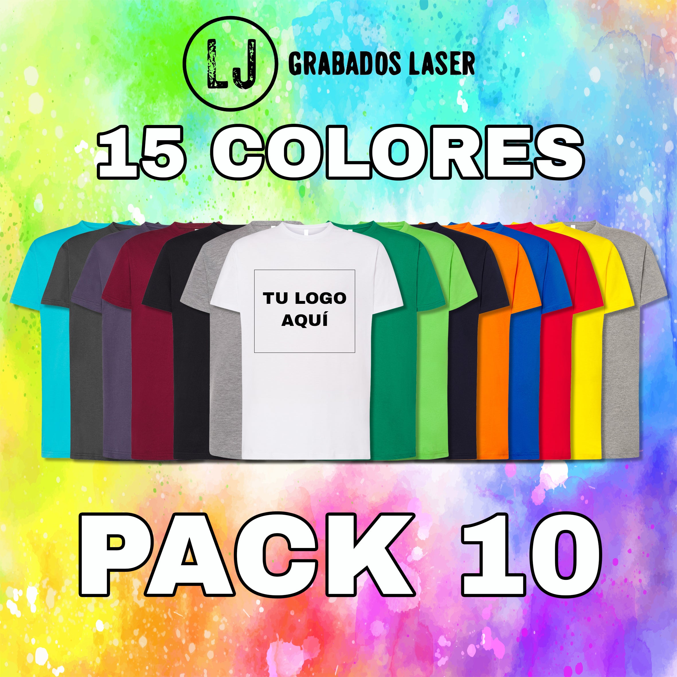 Pack de 10 camisetas personalizadas