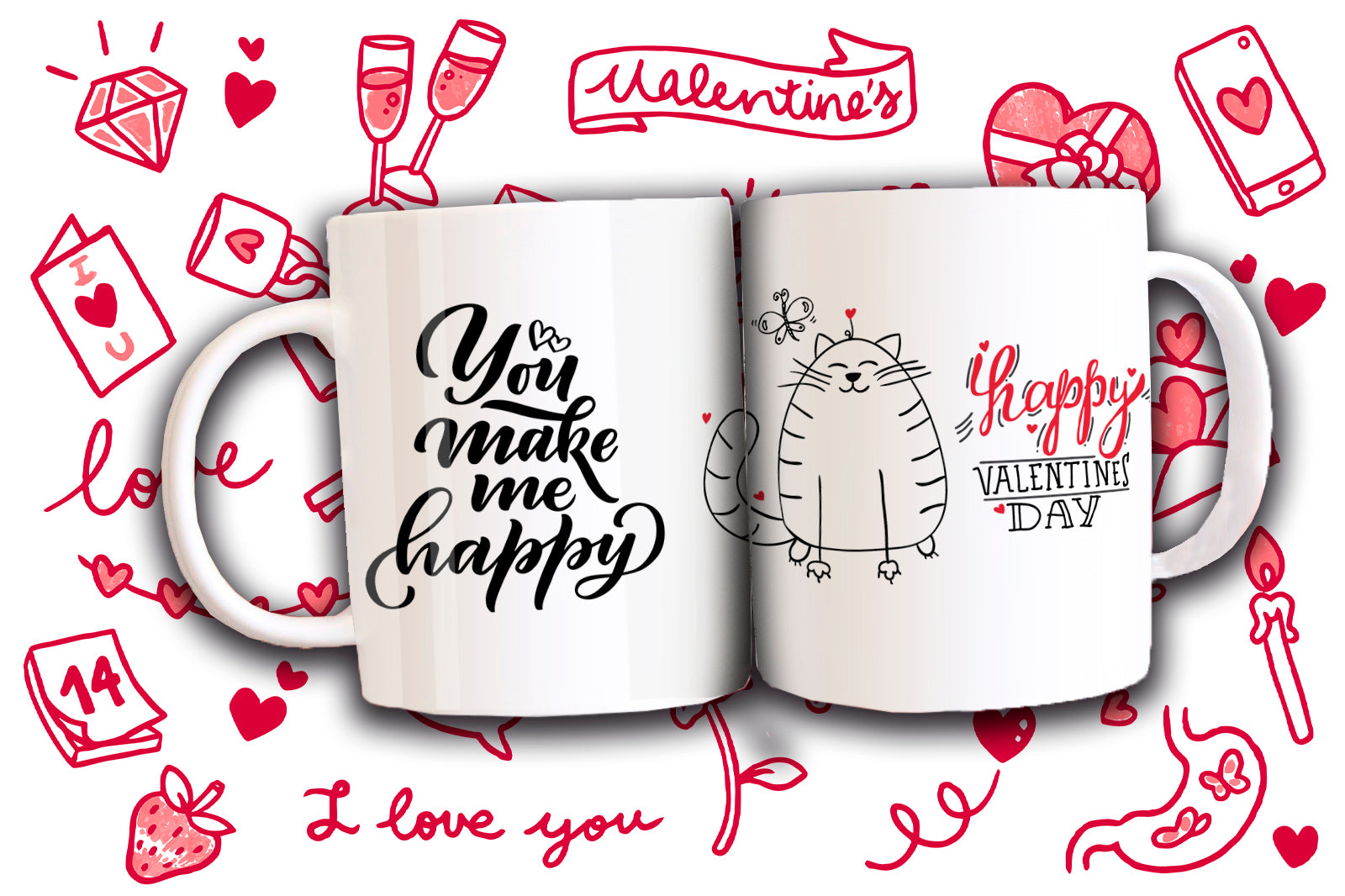 Taza San Valentín con Gatitos Adorables 1