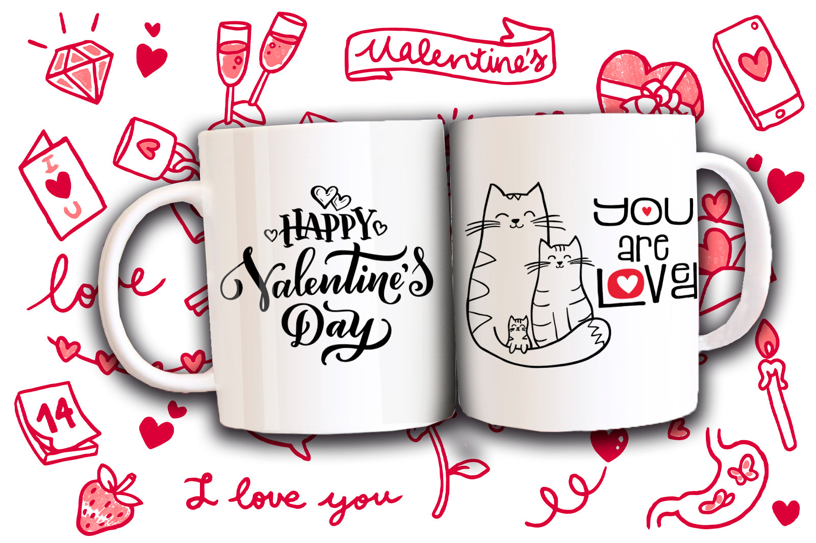 Taza San Valentín con Gatitos Adorables 2