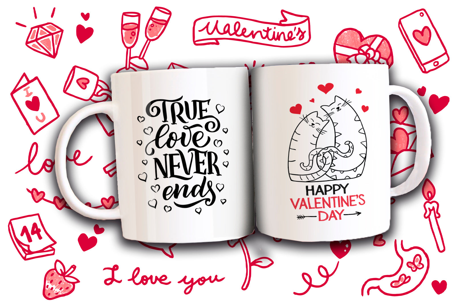 Taza San Valentín con Gatitos Adorables 3