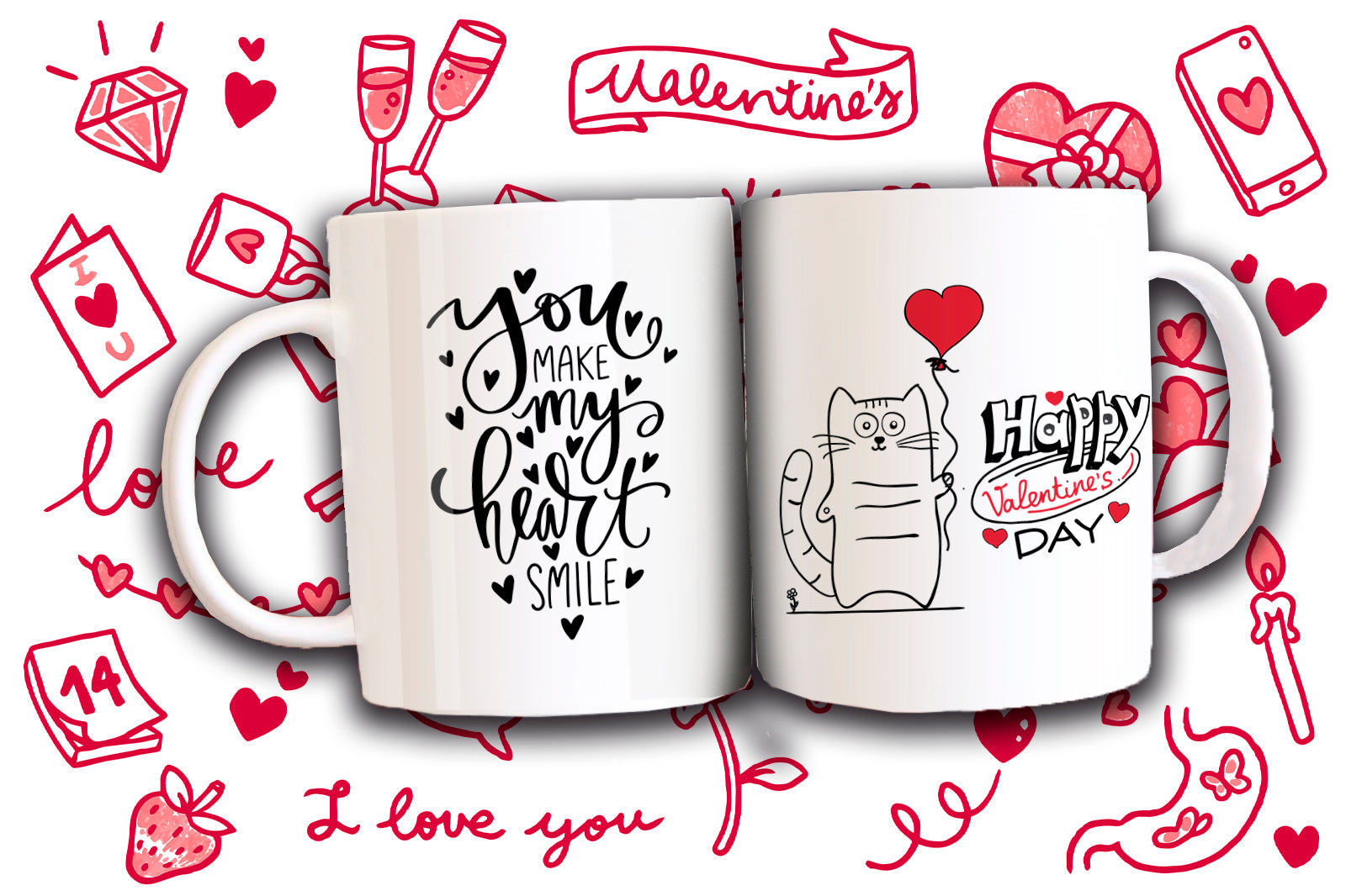 Taza San Valentín con Gatitos Adorables 8