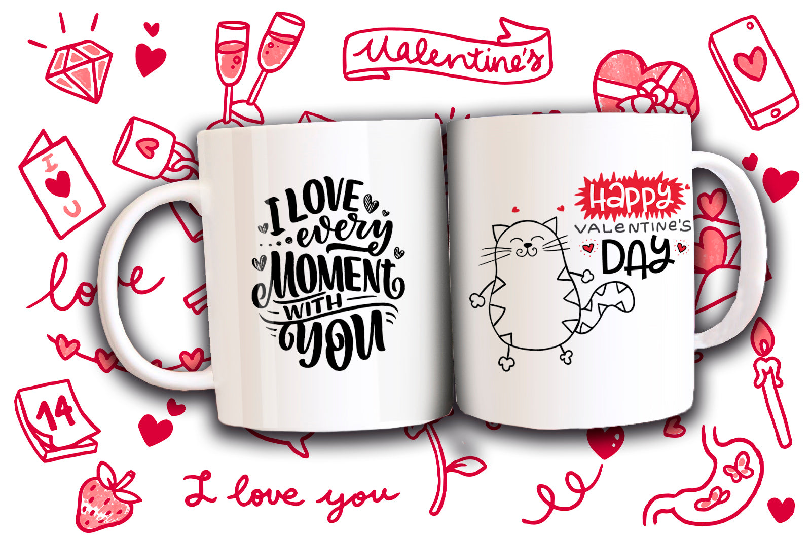 Taza San Valentín con Gatitos Adorables 9