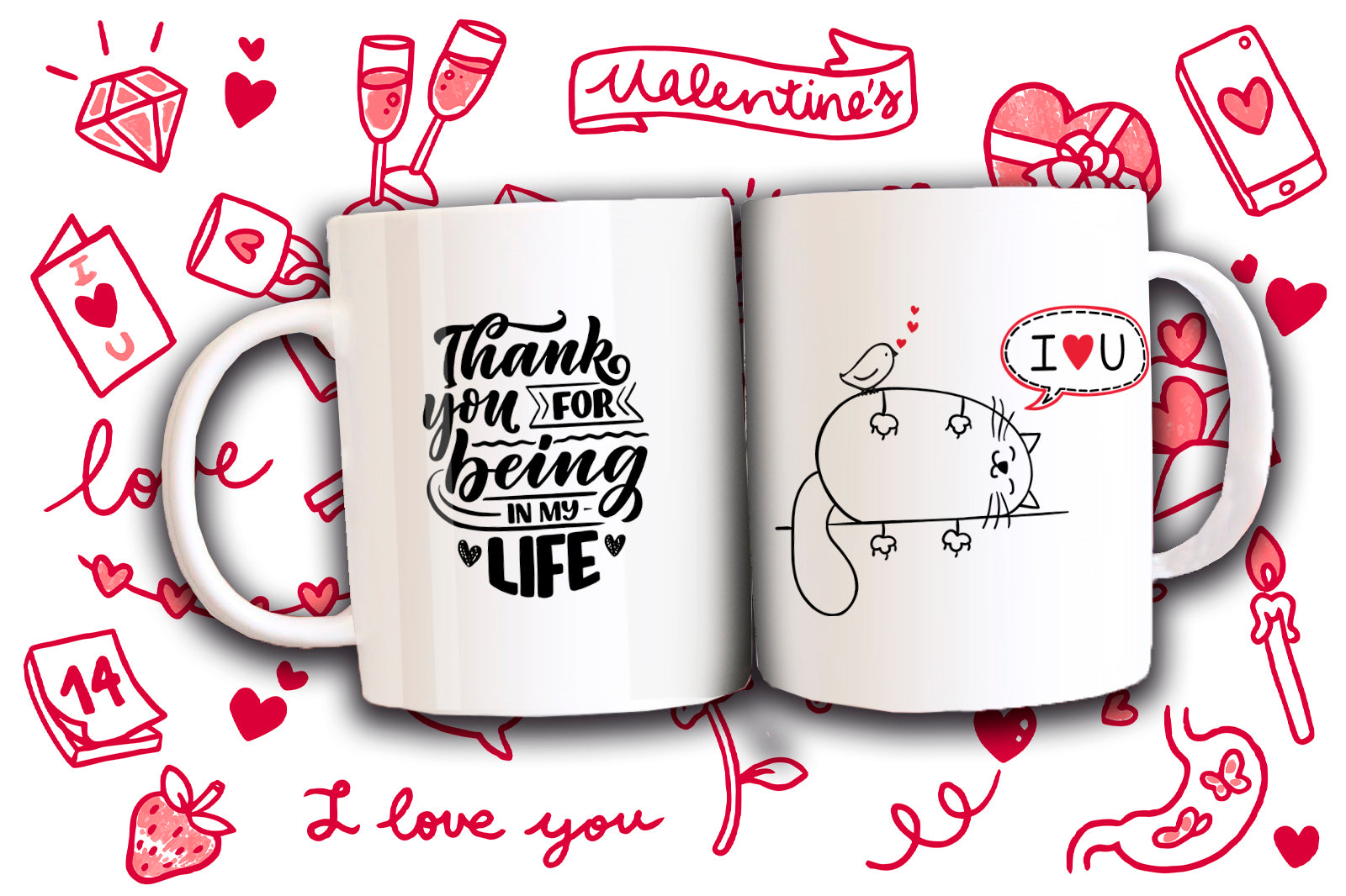 Taza San Valentín con Gatitos Adorables 10