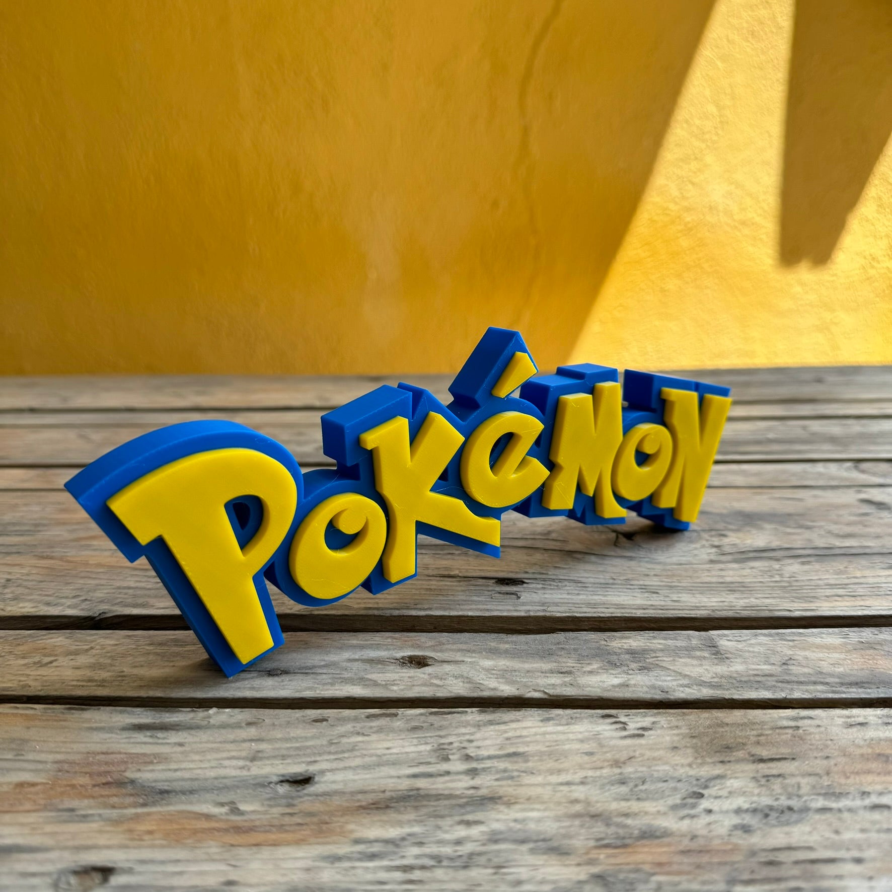 Cartel 3D Pokémon relleno amarillo Original / Personalizado