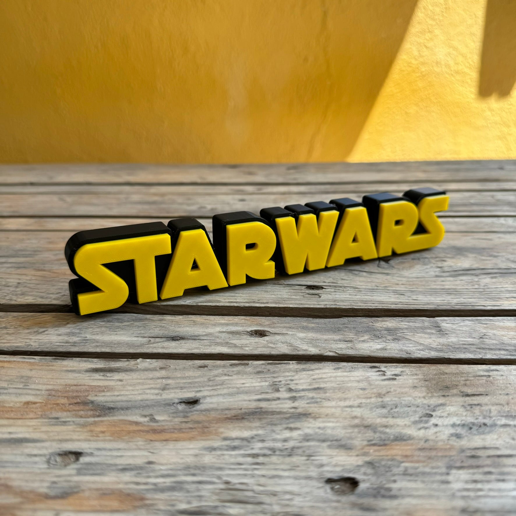 Cartel 3D Star Wars con relleno amarillo Original / Personalizado