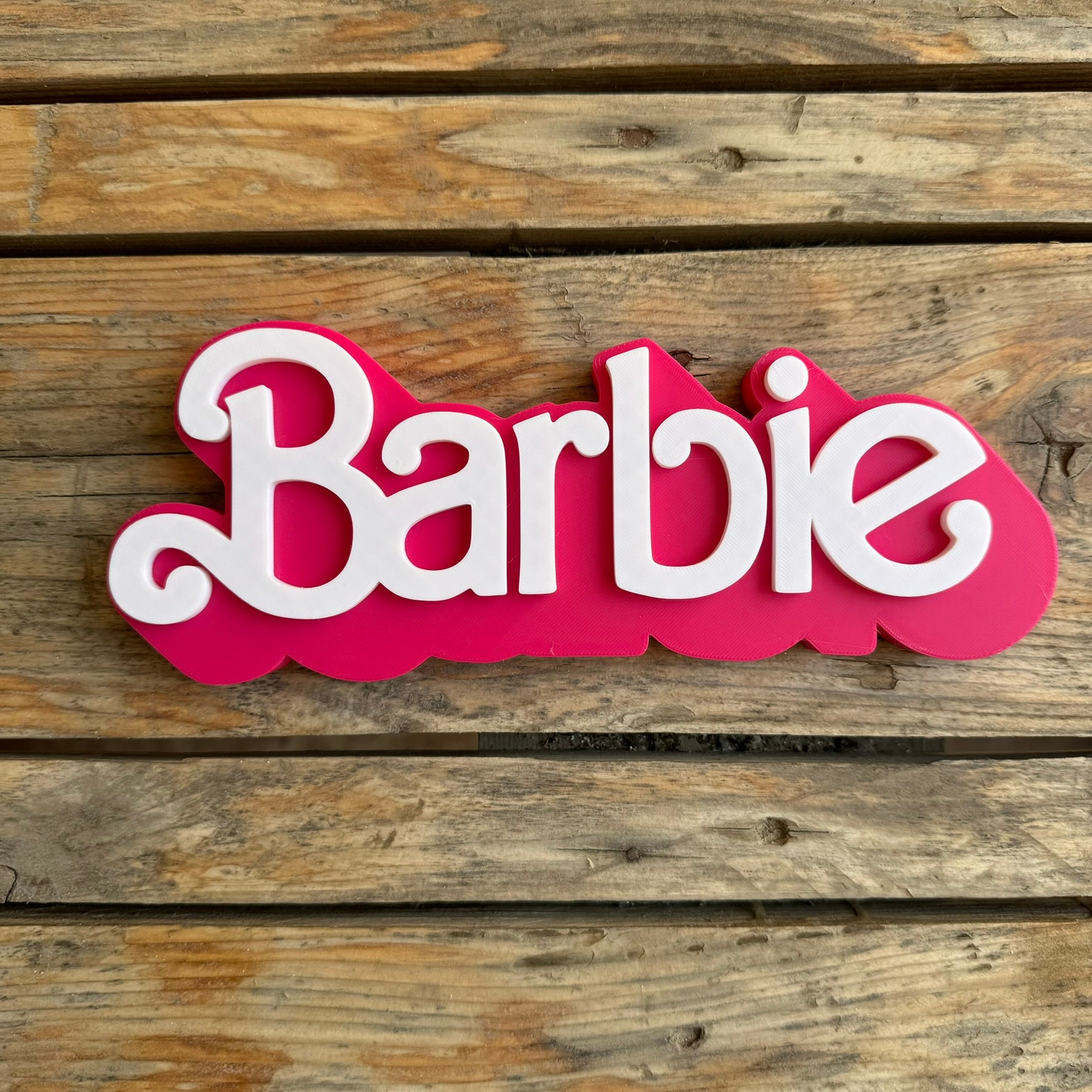 Cartel 3D Barbie Original / Personalizado