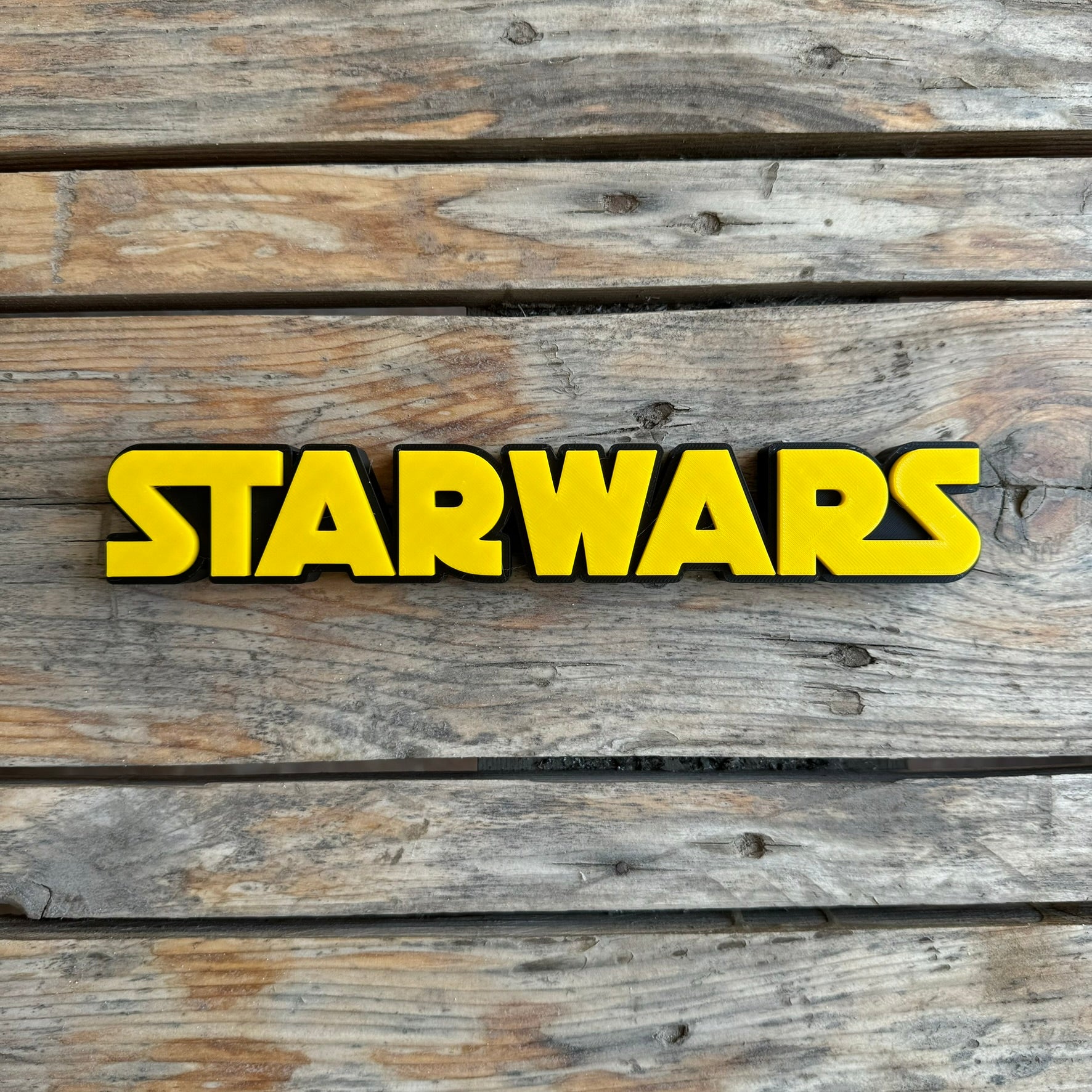 Cartel 3D Star Wars con relleno amarillo Original / Personalizado