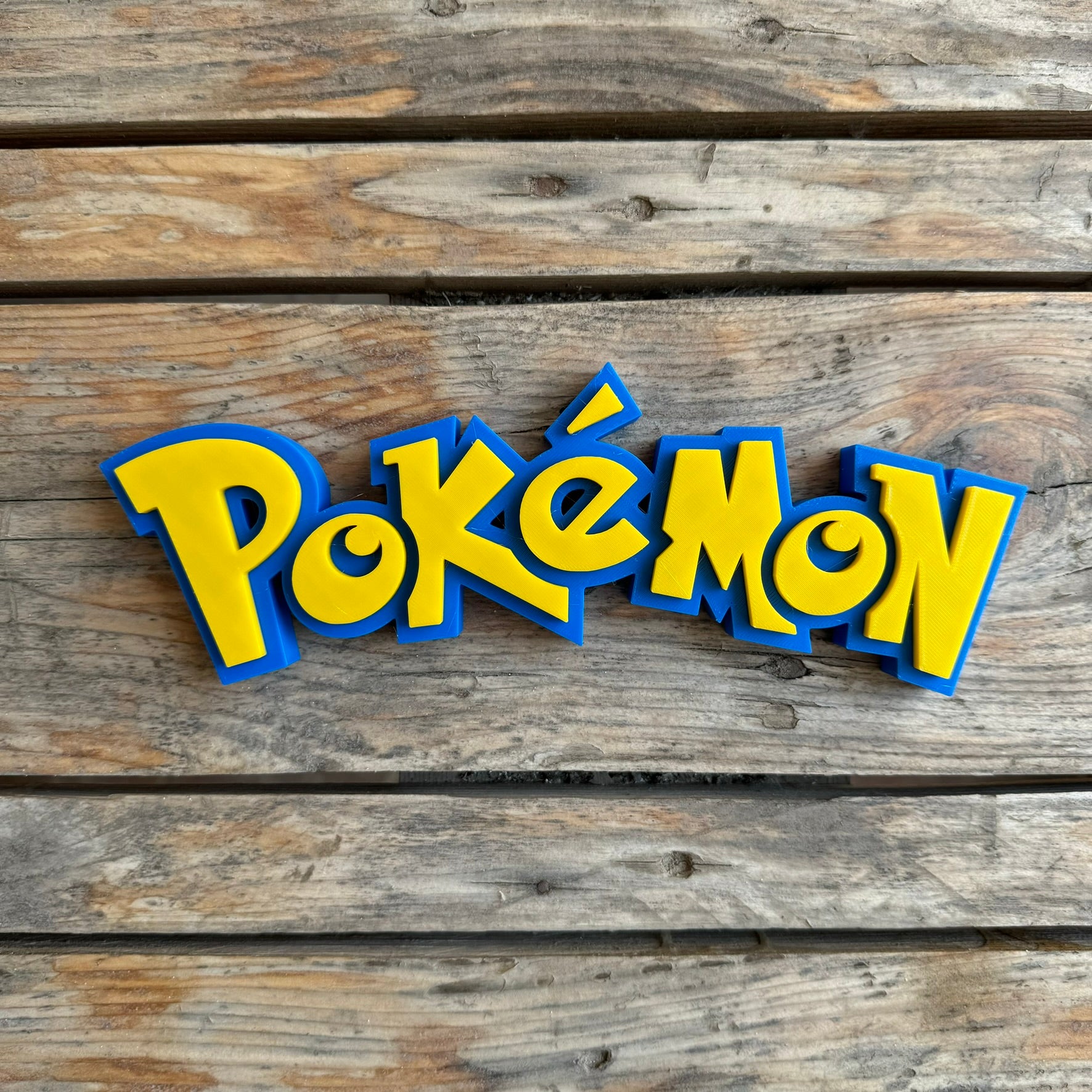 Cartel 3D Pokémon relleno amarillo Original / Personalizado