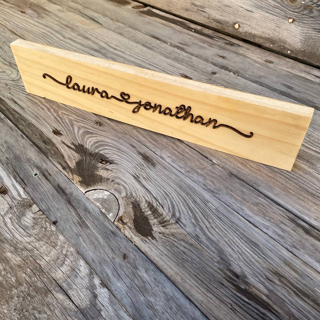 Letrero personalizado para parejas