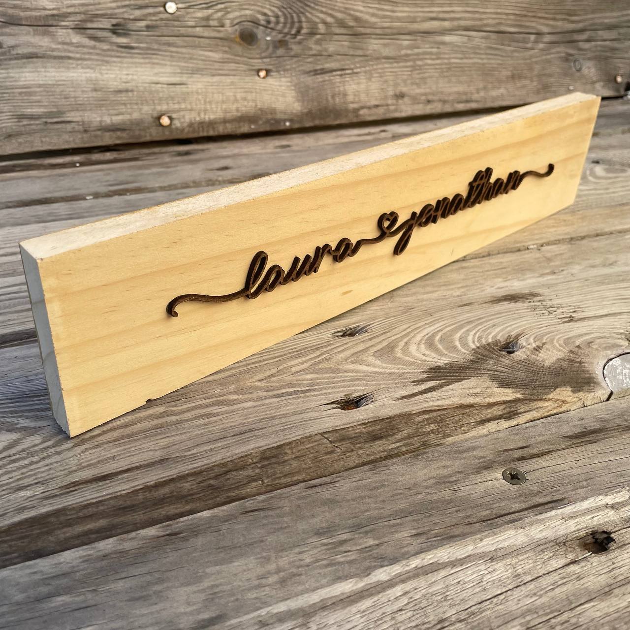 Letrero personalizado para parejas